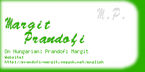 margit prandofi business card